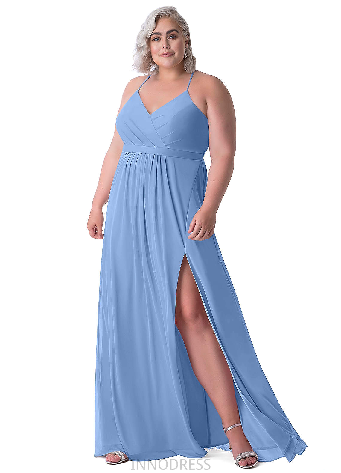 Campbell Scoop A-Line/Princess Floor Length Sleeveless Natural Waist Bridesmaid Dresses