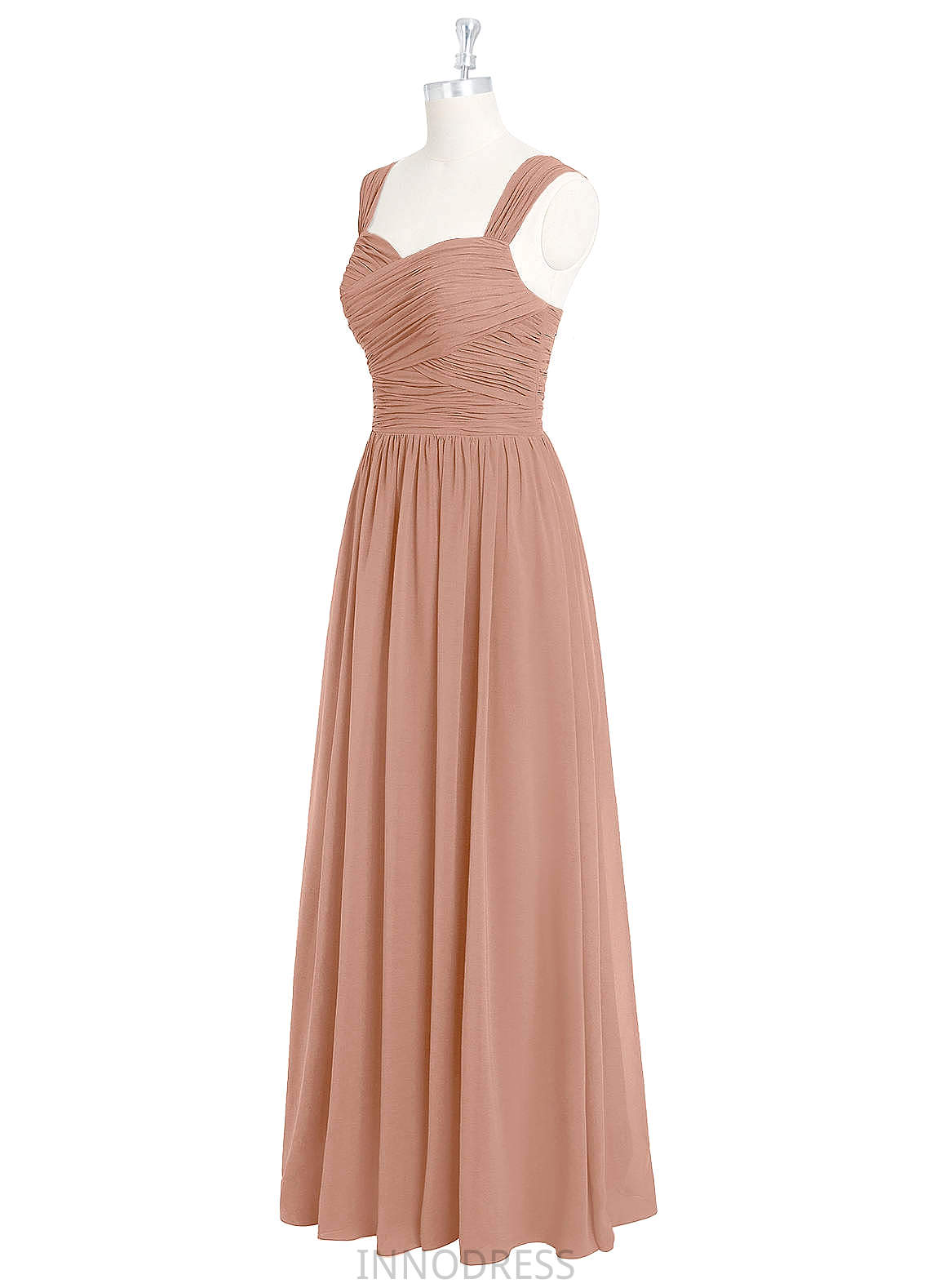 Audrey Sleeveless Floor Length Scoop Natural Waist A-Line/Princess Bridesmaid Dresses