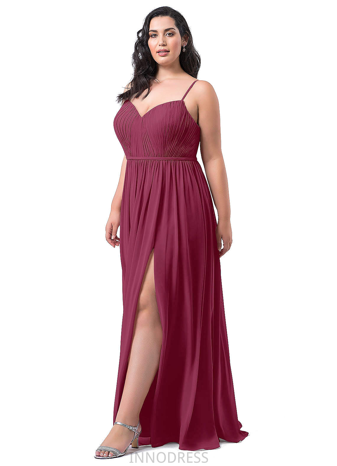 Willow V-Neck Floor Length Natural Waist A-Line/Princess Sleeveless Bridesmaid Dresses