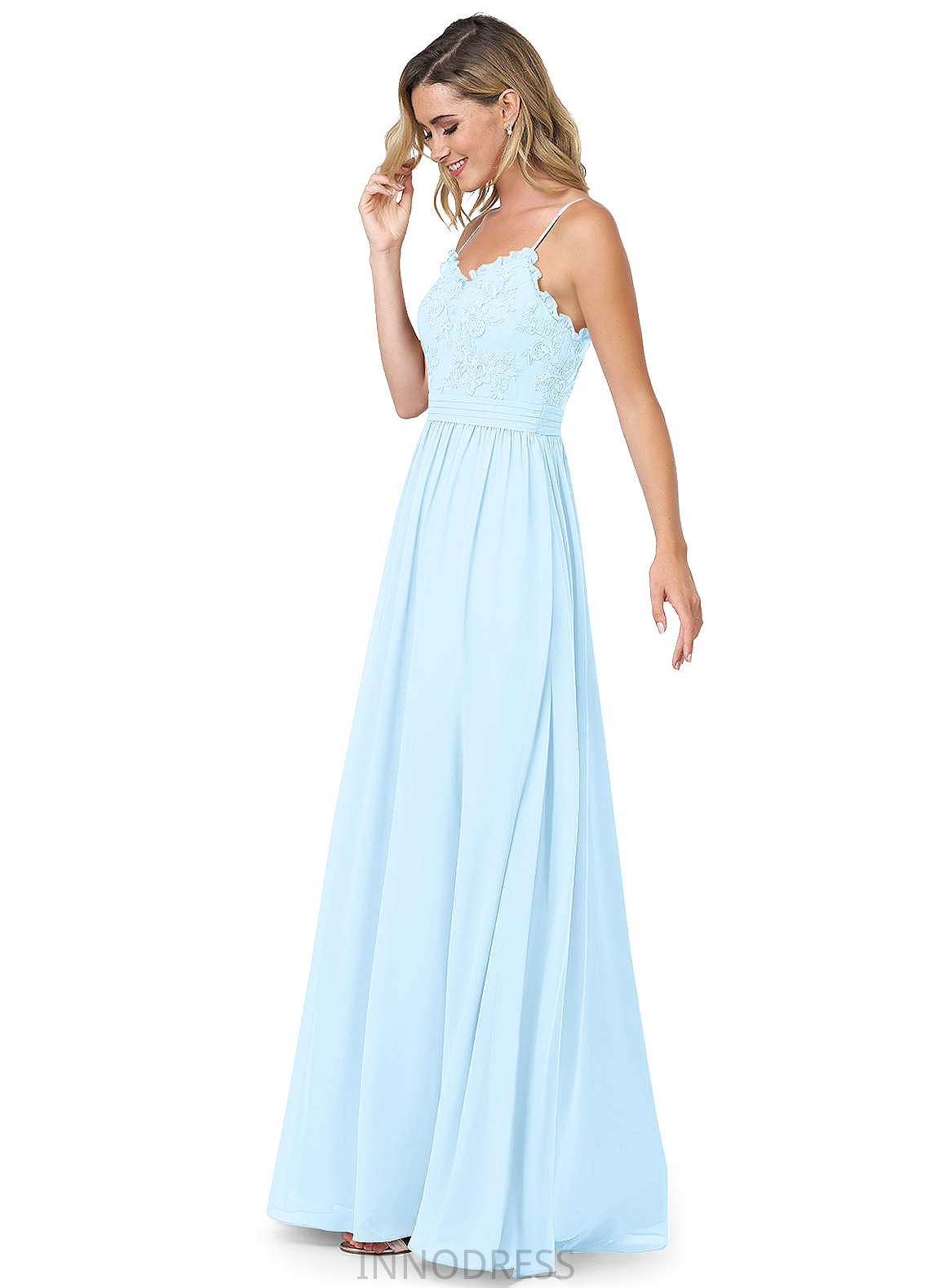 Cristina Trumpet/Mermaid Sleeveless Spandex One Shoulder Floor Length Natural Waist Bridesmaid Dresses