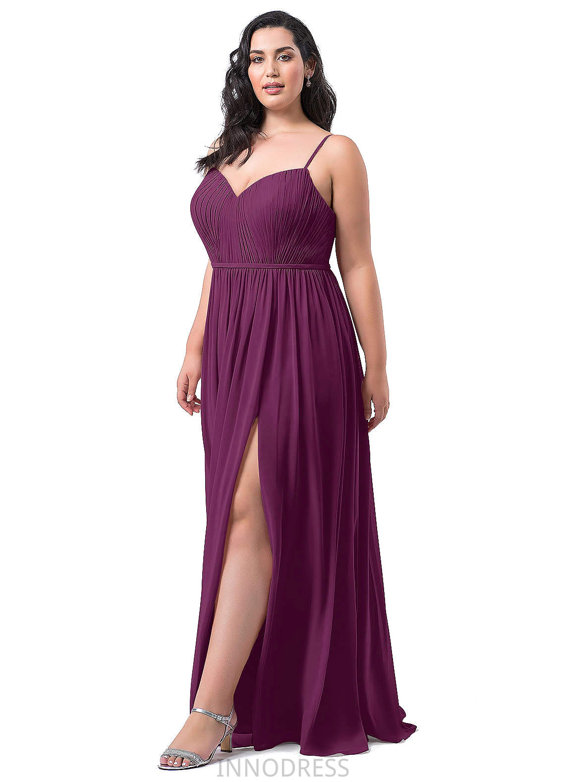 Selena A-Line/Princess Natural Waist Floor Length One Shoulder Sleeveless Bridesmaid Dresses