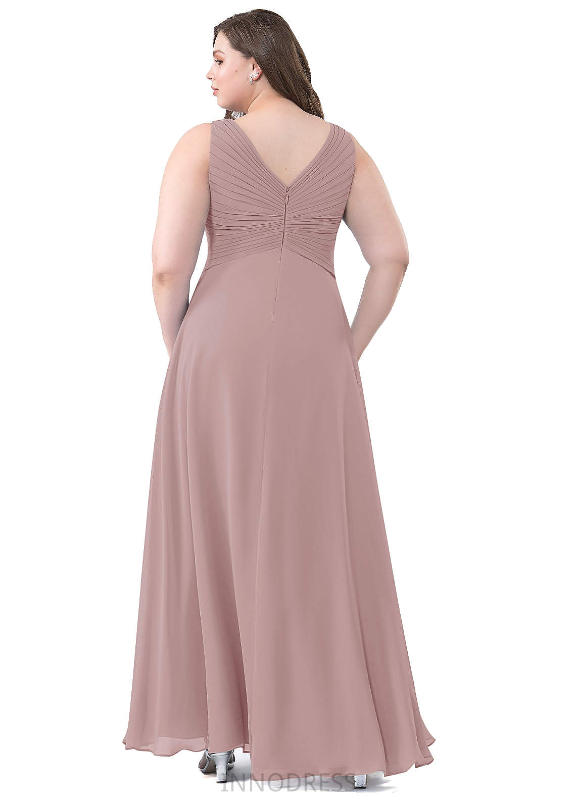 Carolyn A-Line/Princess Scoop Floor Length Sleeveless Natural Waist Bridesmaid Dresses