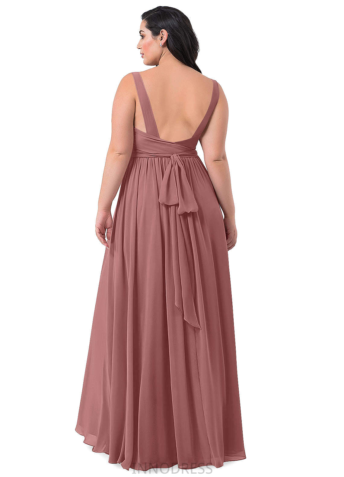 Cassie Sleeveless Natural Waist A-Line/Princess Scoop Floor Length Bridesmaid Dresses