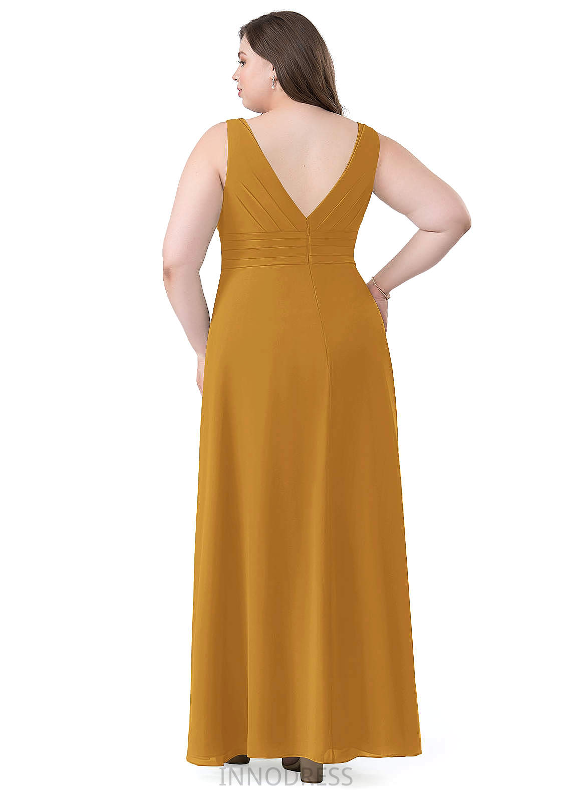 Anastasia V-Neck A-Line/Princess Knee Length Sleeveless Natural Waist Bridesmaid Dresses