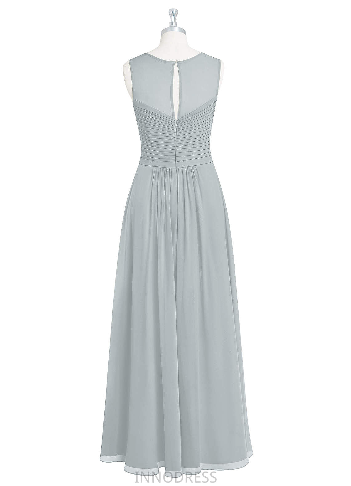 Aurora Spaghetti Staps Sheath/Column Sleeveless Natural Waist Floor Length Bridesmaid Dresses