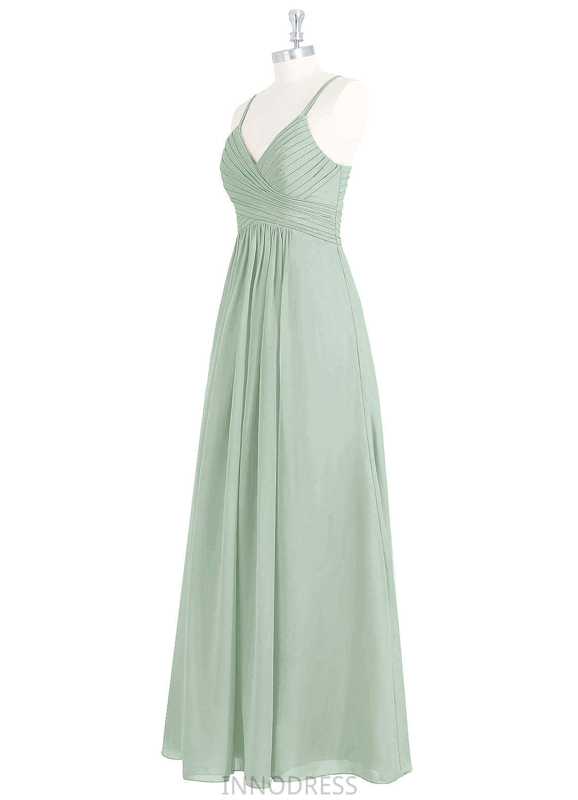 Haley Straps A-Line/Princess Floor Length Sleeveless Natural Waist Bridesmaid Dresses