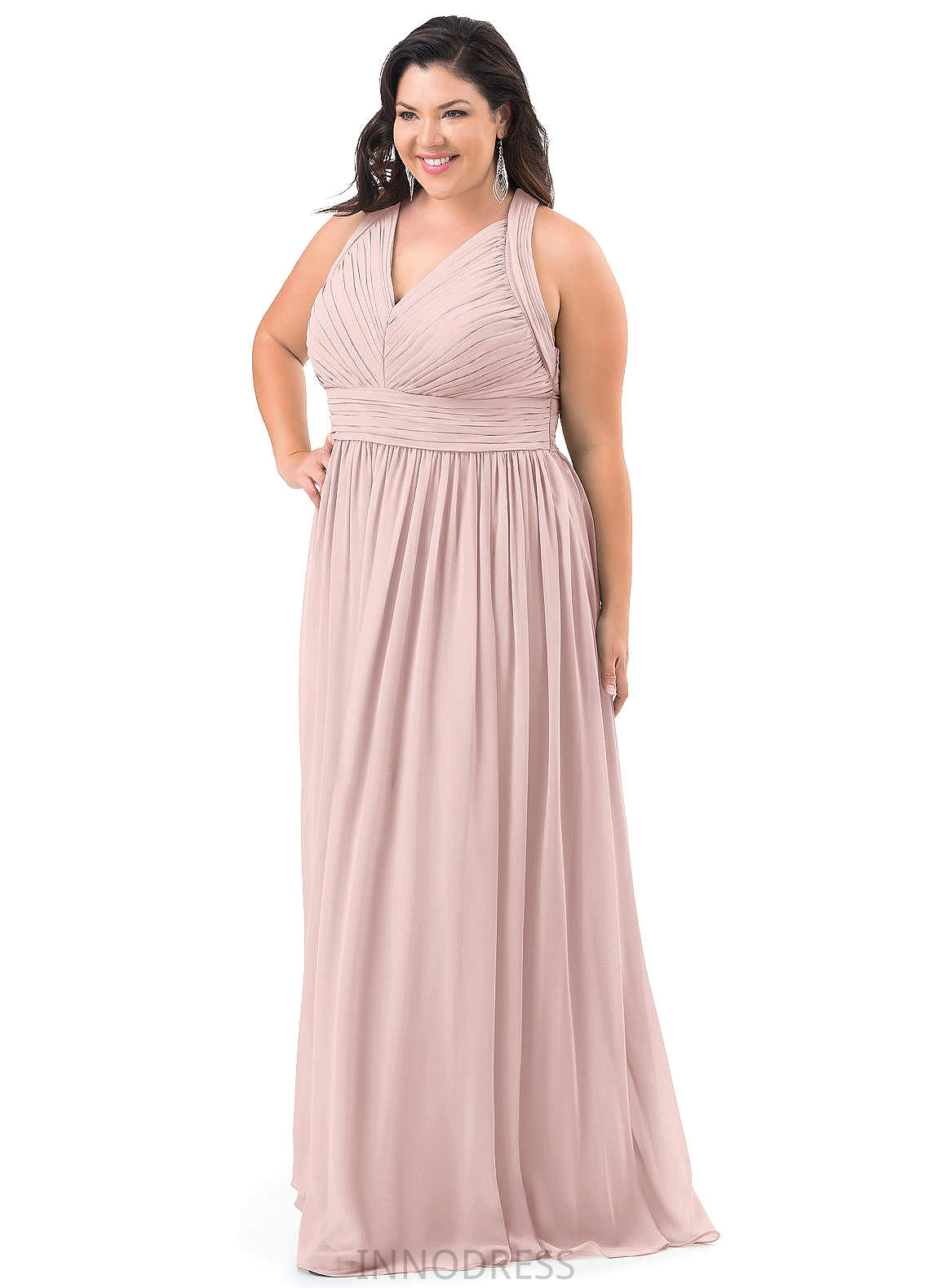 Lena Trumpet/Mermaid One Shoulder Velvet Sleeveless Floor Length Natural Waist Bridesmaid Dresses