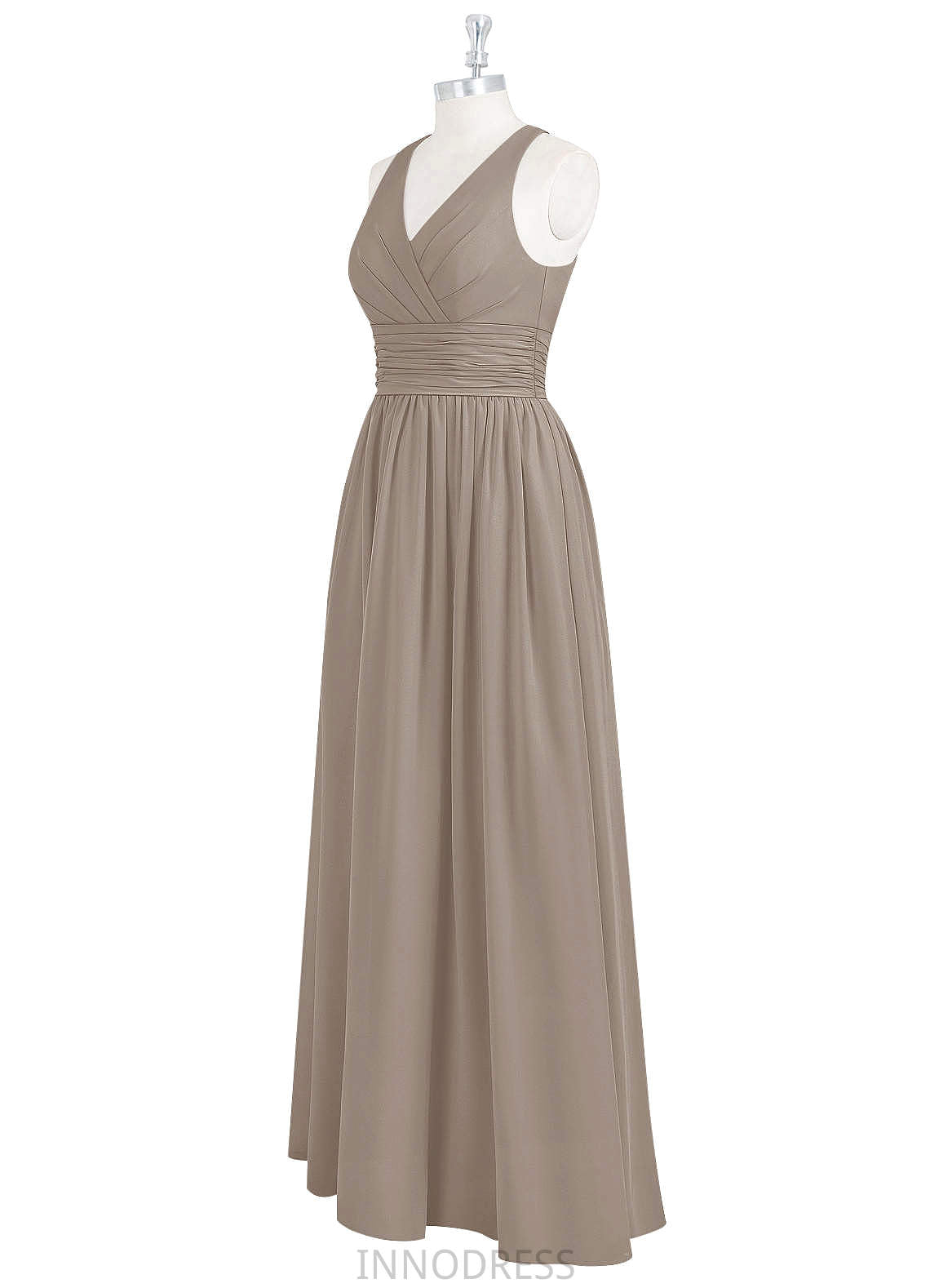 Camilla Sleeveless Natural Waist Trumpet/Mermaid Floor Length V-Neck Bridesmaid Dresses