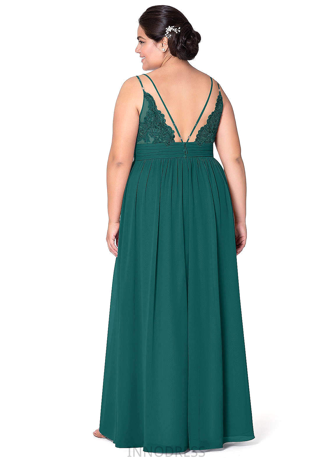 Finley Floor Length A-Line/Princess Natural Waist Sleeveless V-Neck Bridesmaid Dresses