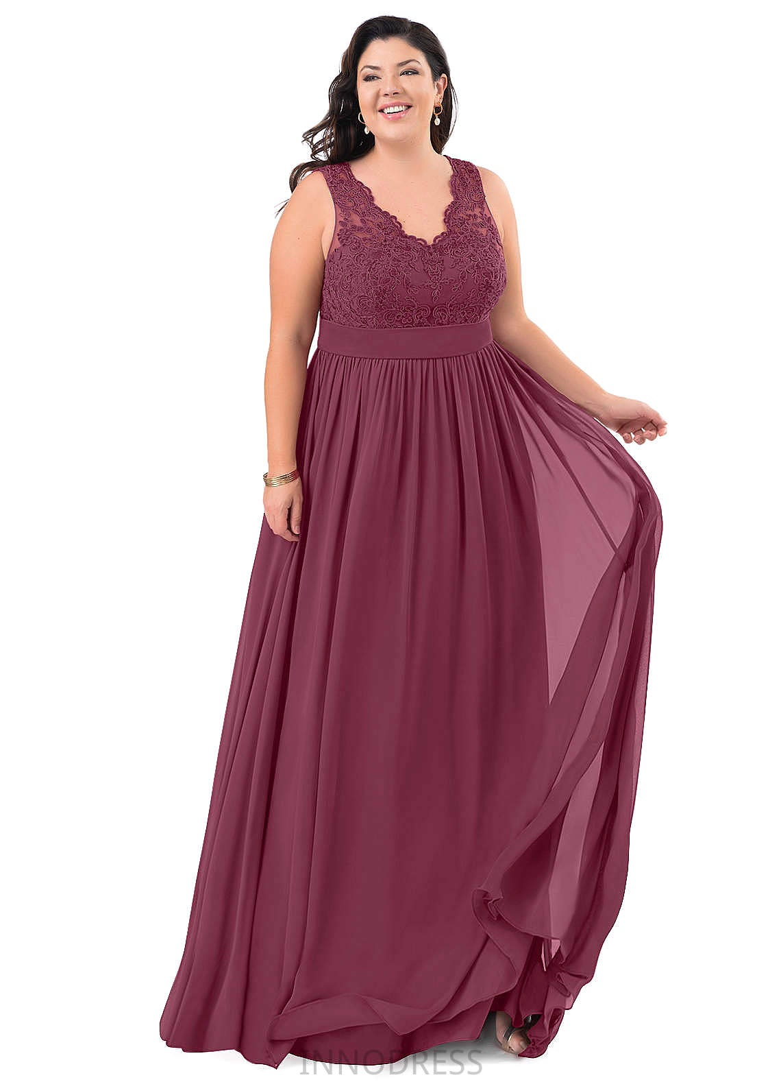 Gemma A-Line/Princess Spaghetti Staps Sleeveless Floor Length Natural Waist Bridesmaid Dresses