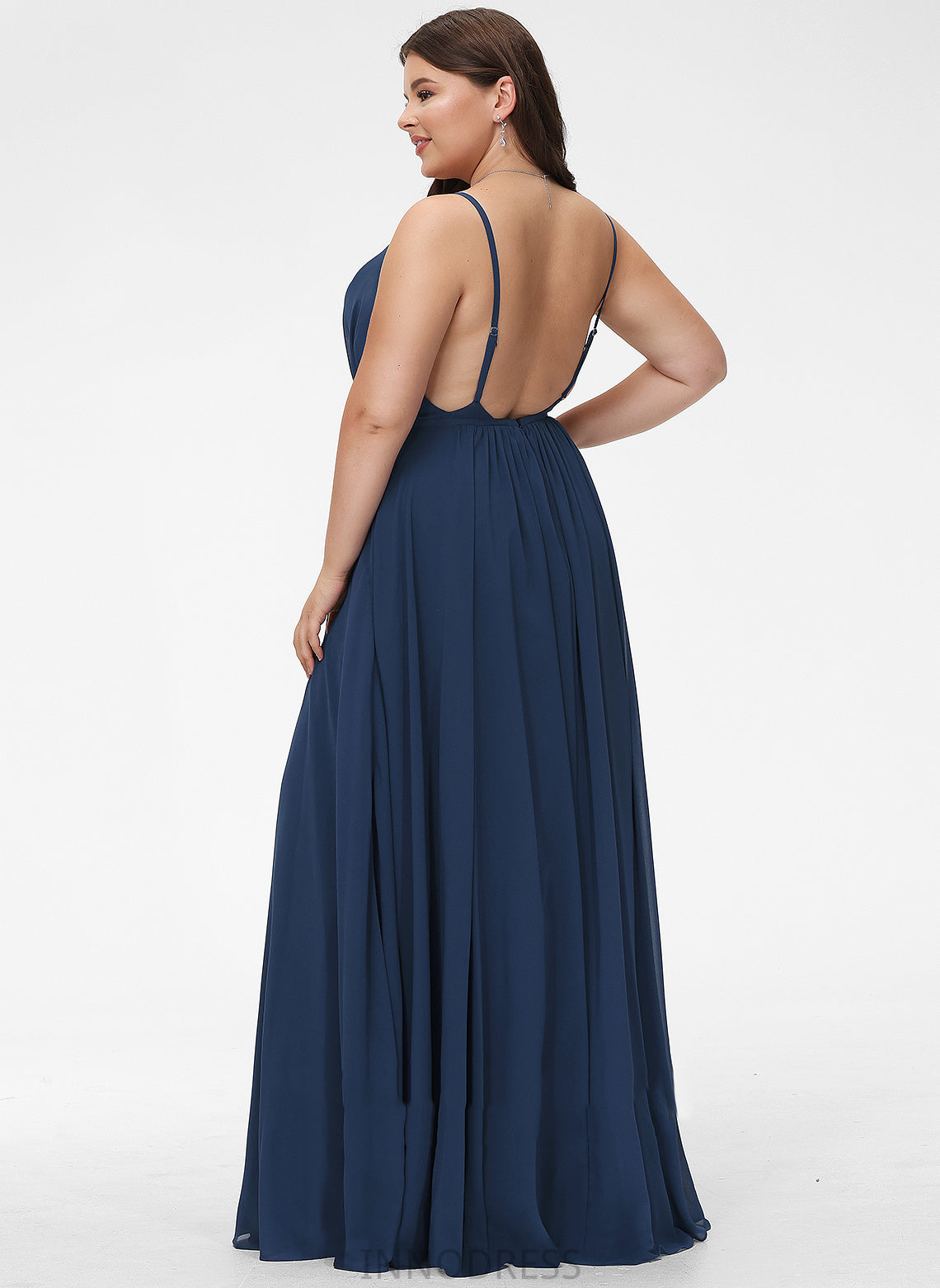 Fabric Floor-Length V-neck Straps&Sleeves Silhouette Length A-Line Neckline Ashlyn Bridesmaid Dresses