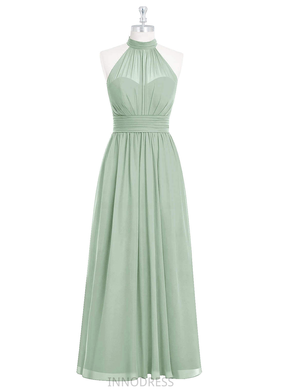 Dominique A-Line/Princess Sleeveless Natural Waist Floor Length V-Neck Bridesmaid Dresses