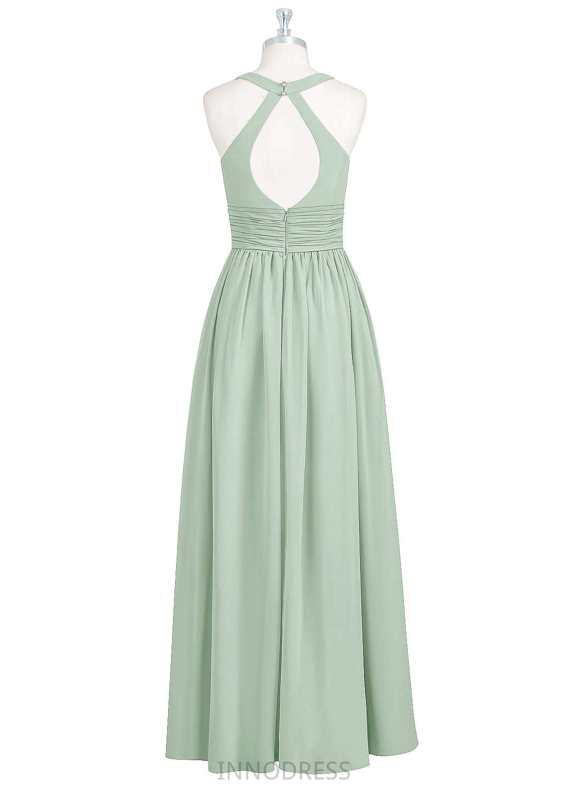 Lillie Spandex Sheath/Column Natural Waist Floor Length Sleeveless V-Neck Bridesmaid Dresses