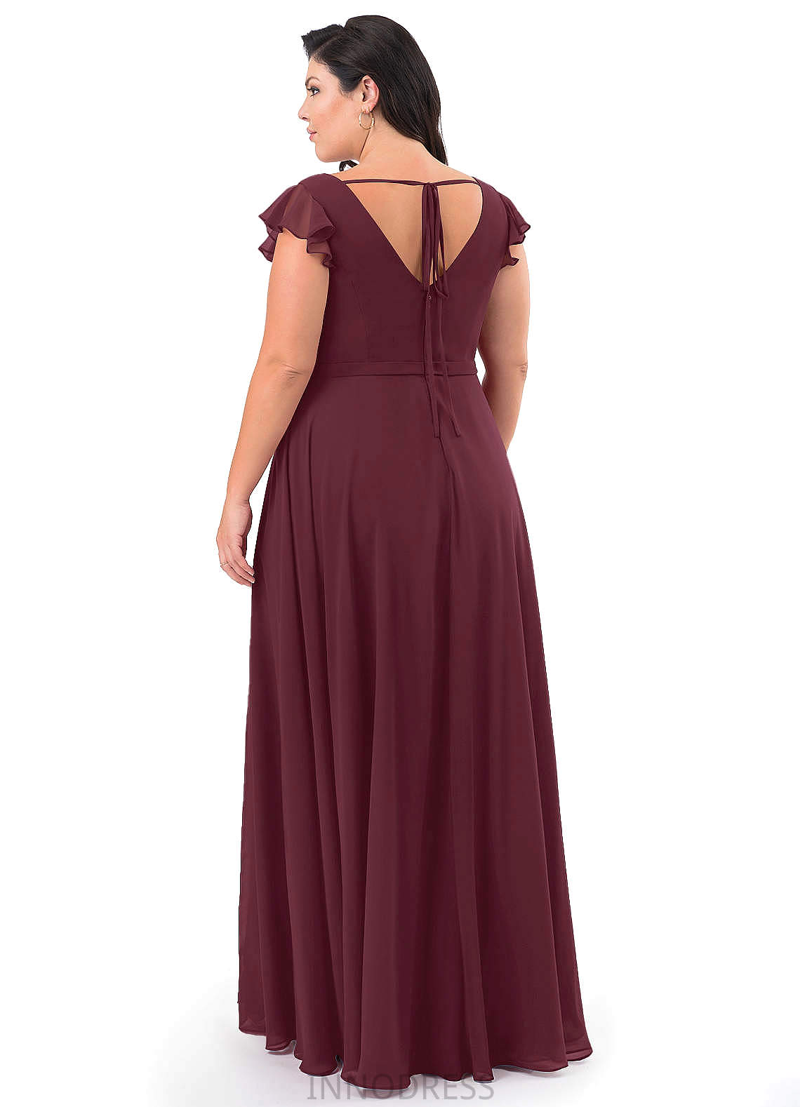 Leanna Floor Length One Shoulder Natural Waist A-Line/Princess Sleeveless Bridesmaid Dresses