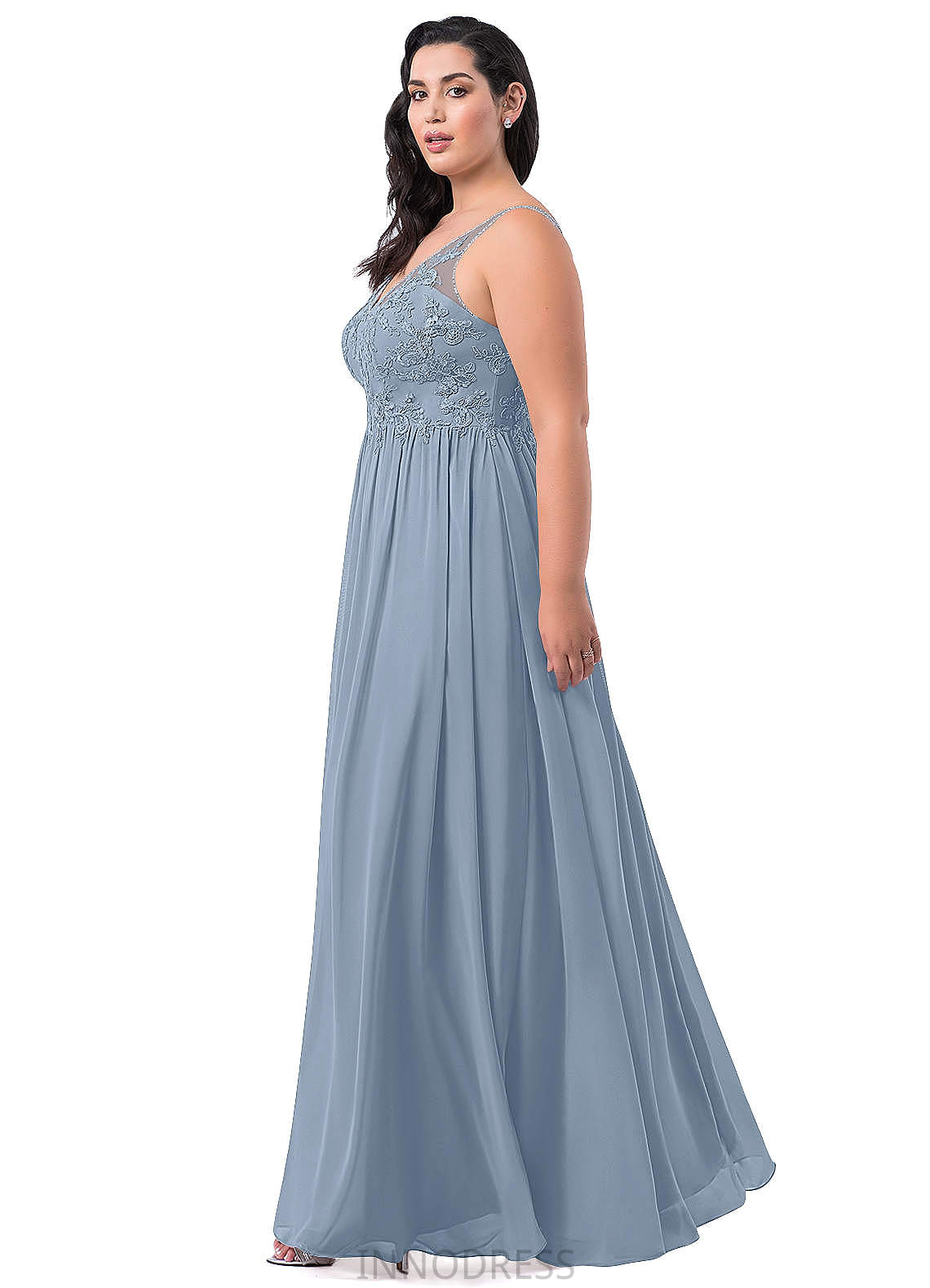 Katie Trumpet/Mermaid Natural Waist Spaghetti Staps Sleeveless Floor Length Bridesmaid Dresses