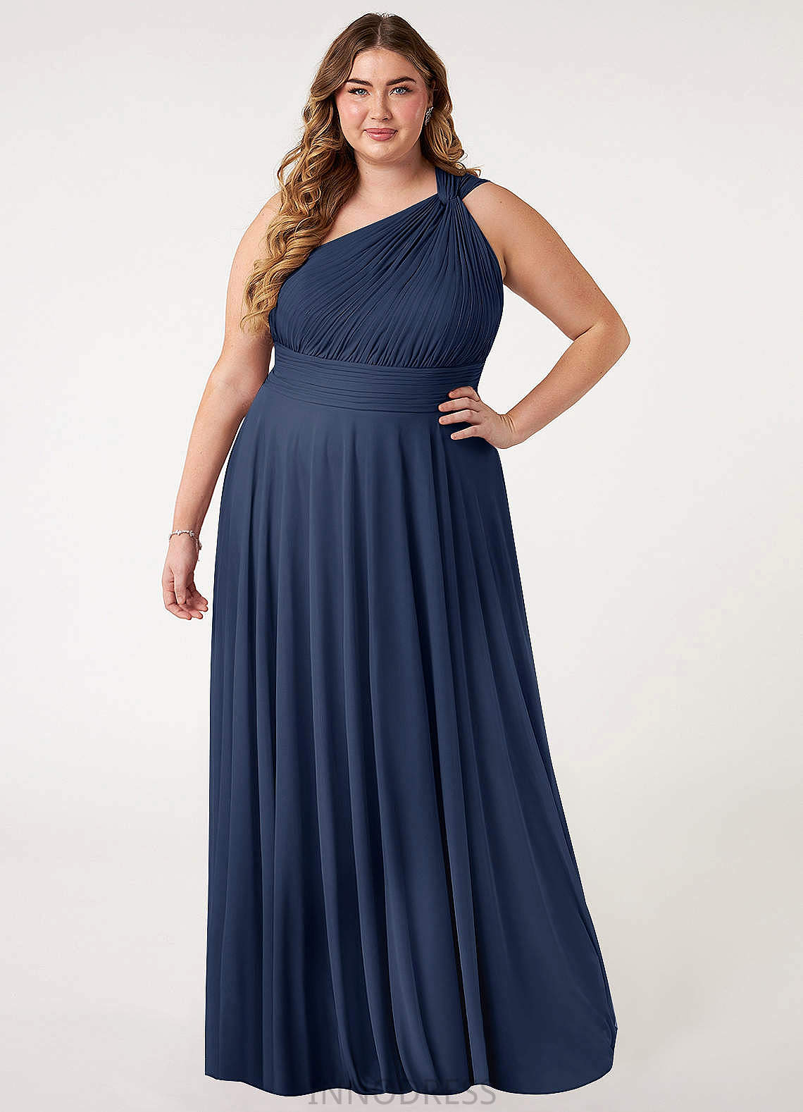 Kayla Sleeveless V-Neck A-Line/Princess Natural Waist Floor Length Bridesmaid Dresses