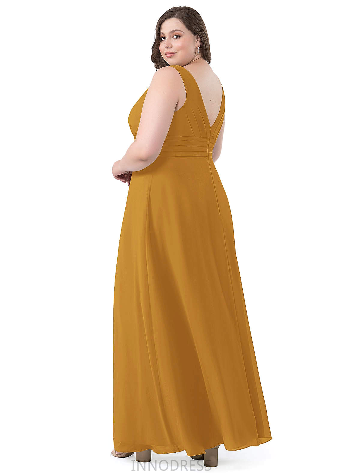 Anastasia V-Neck A-Line/Princess Knee Length Sleeveless Natural Waist Bridesmaid Dresses