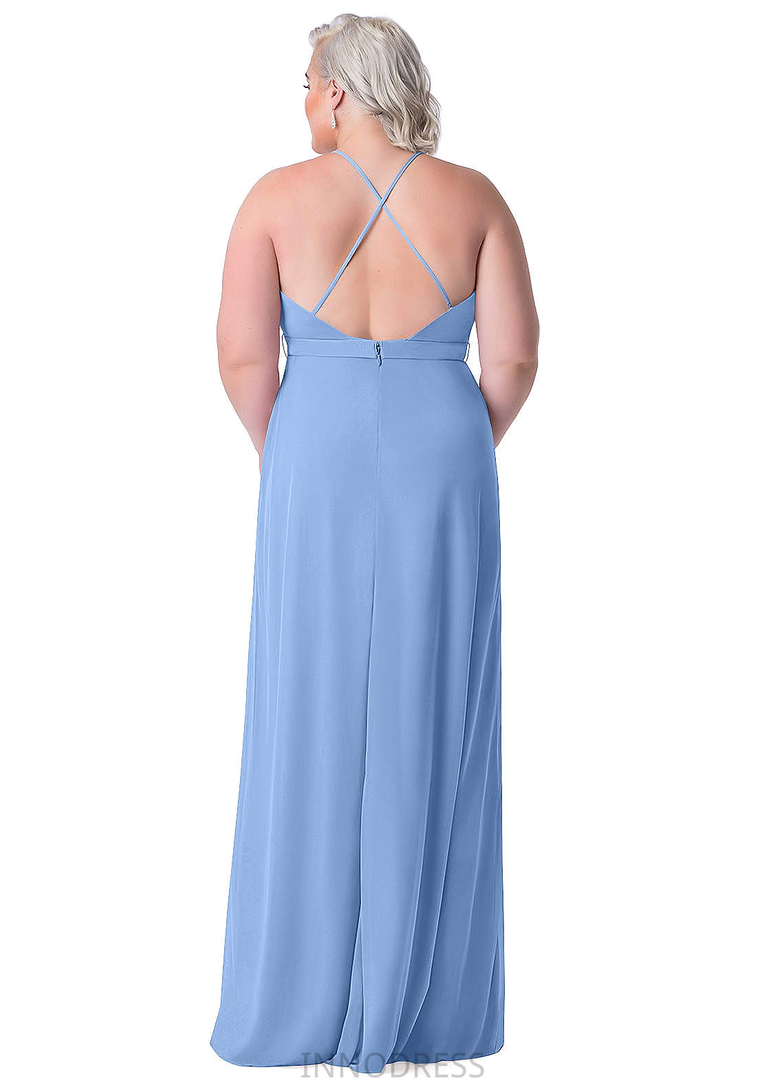 Campbell Scoop A-Line/Princess Floor Length Sleeveless Natural Waist Bridesmaid Dresses