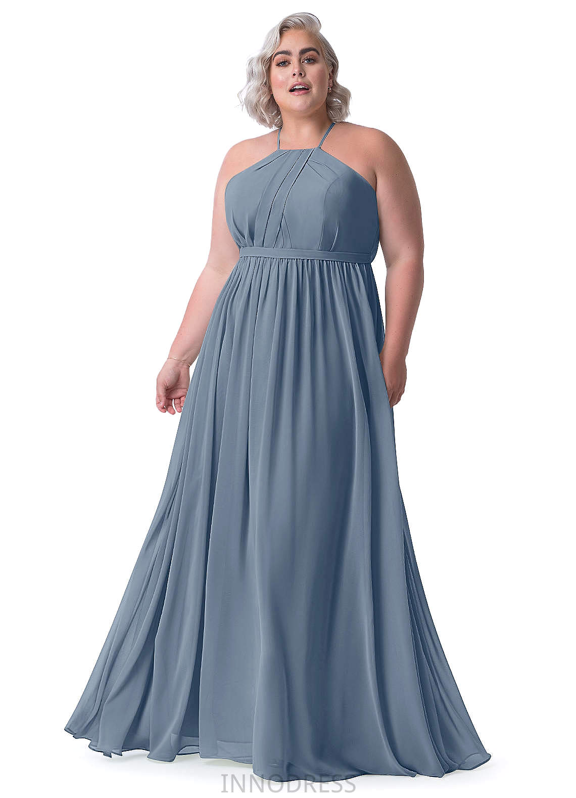 Madalynn Sleeveless Sheath/Column Satin Floor Length Natural Waist Straps Bridesmaid Dresses