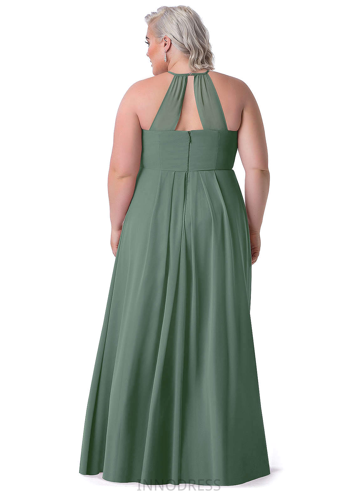 Emmalee Floor Length A-Line/Princess V-Neck Natural Waist Sleeveless Bridesmaid Dresses