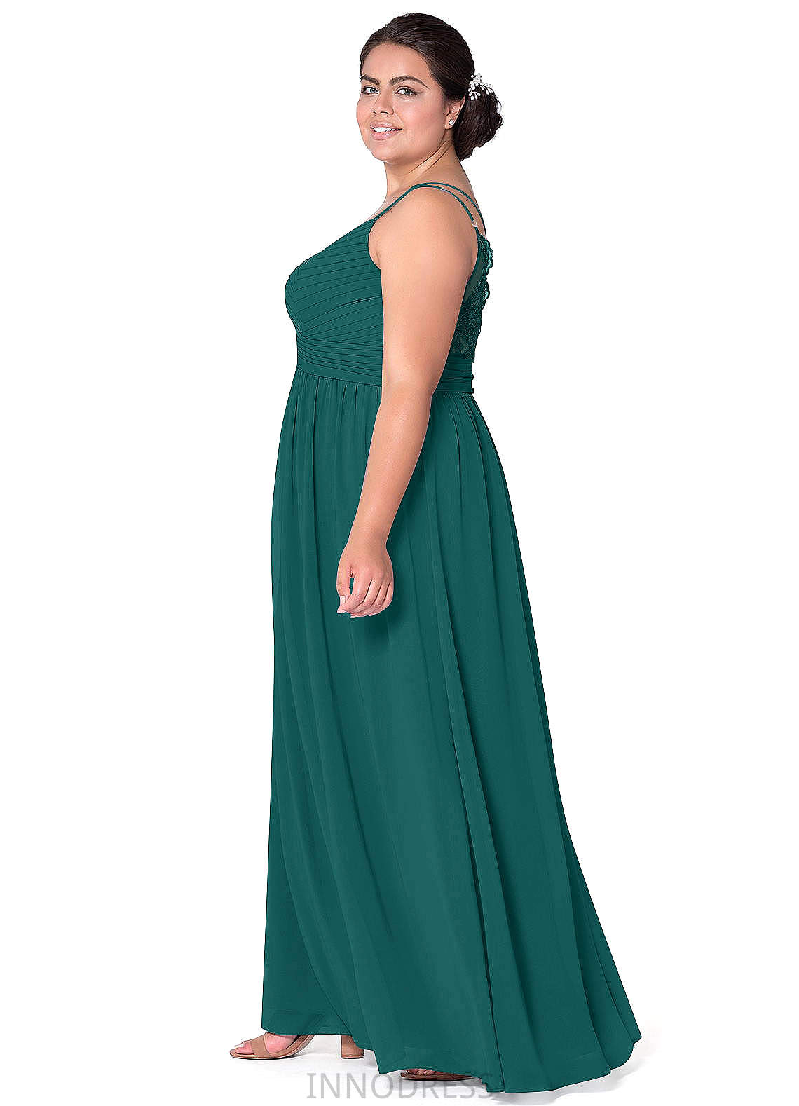 Finley Floor Length A-Line/Princess Natural Waist Sleeveless V-Neck Bridesmaid Dresses