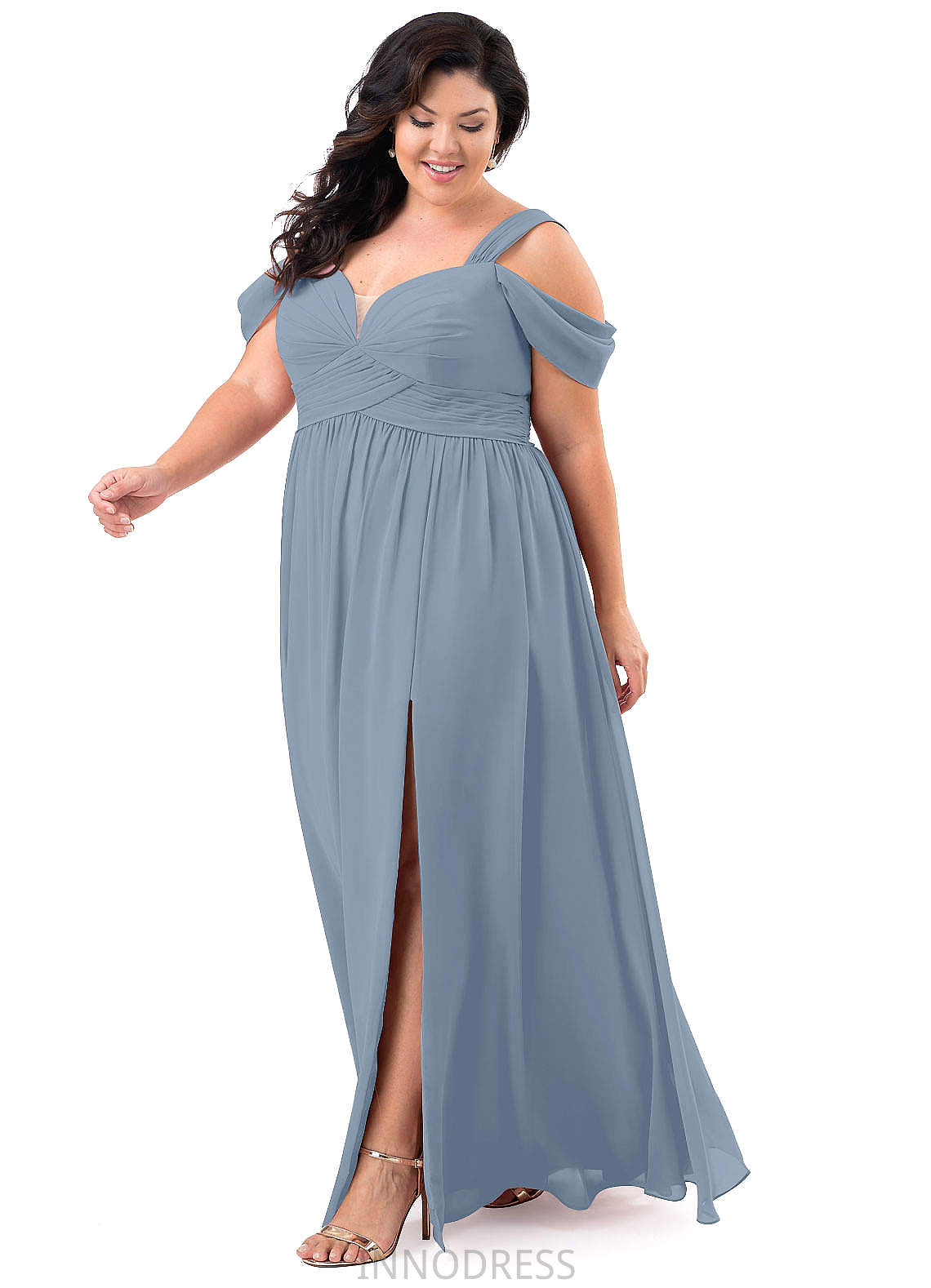 Winnie Sleeveless Floor Length A-Line/Princess Straps Natural Waist Bridesmaid Dresses