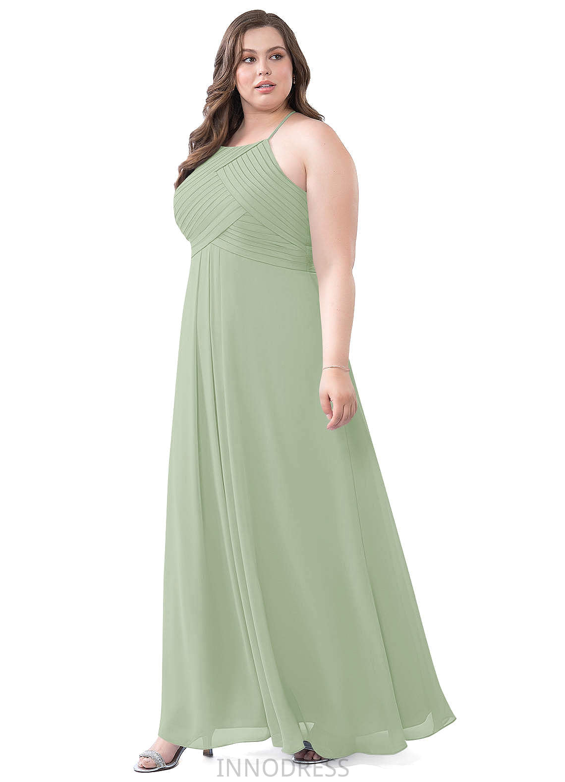 Lucile Sleeveless Scoop Natural Waist Floor Length Bridesmaid Dresses