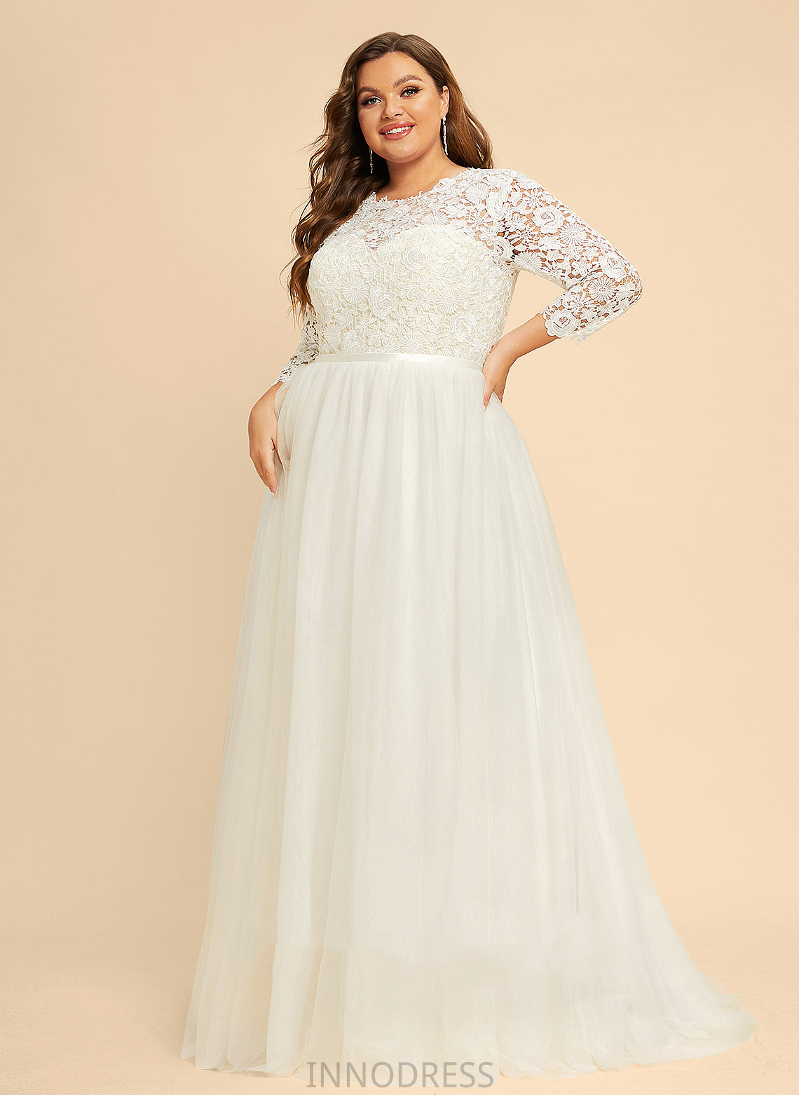 Sheila Dress Sweep Wedding Dresses Wedding Lace A-Line Train Tulle