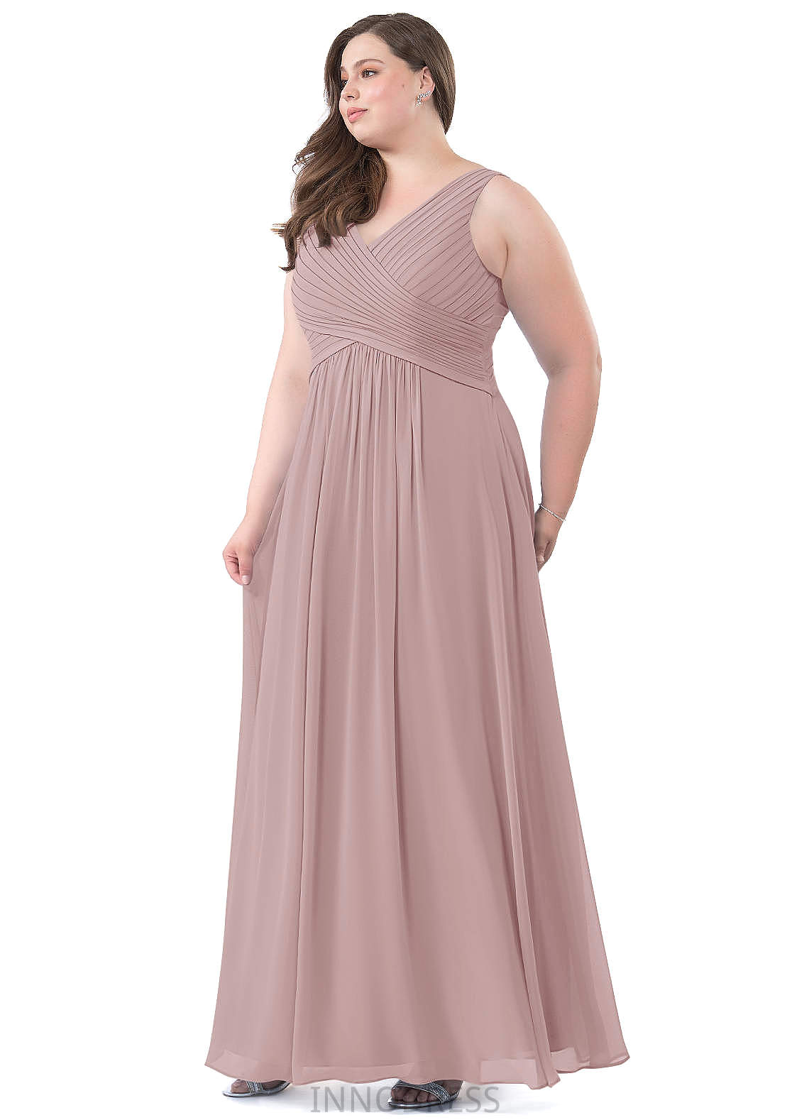 Carolyn A-Line/Princess Scoop Floor Length Sleeveless Natural Waist Bridesmaid Dresses