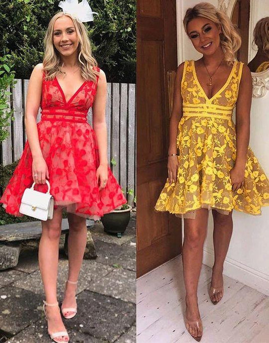 Homecoming Dresses Eve Yellow/Red 10850