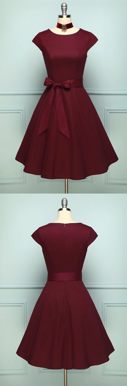 Burgundy Homecoming Dresses Miriam Short 11159