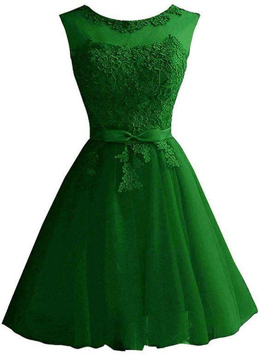 Round Alexandra Homecoming Dresses Neck Green 12315