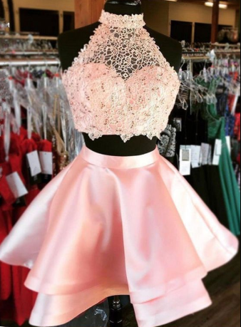 Homecoming Dresses Pink Sylvia Two Piece 2 Piece 2207