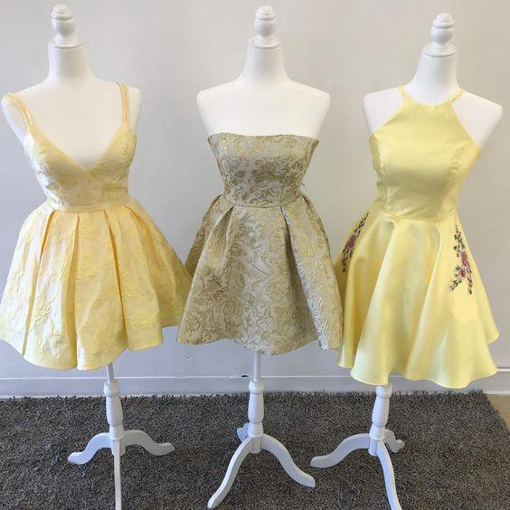 Meredith Homecoming Dresses Yellow 22200