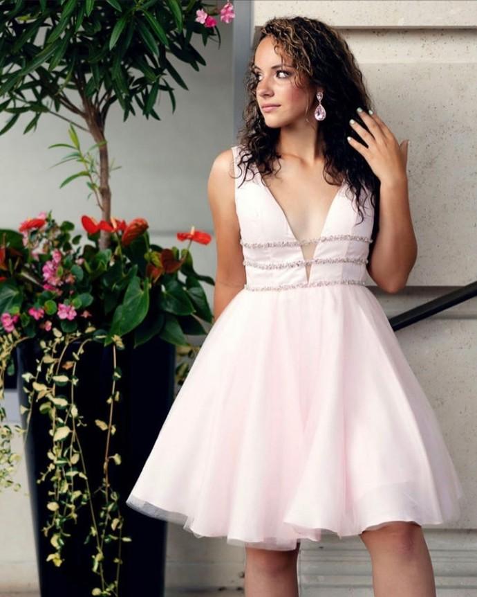 New Arrival Homecoming Dresses Morgan V-Neck A-Line Cheap 22371