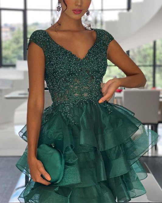 Short Green Homecoming Dresses Jessica 23008