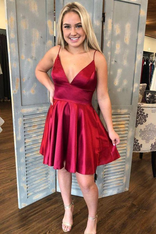 Elaine Homecoming Dresses A-Line Short Red 24508