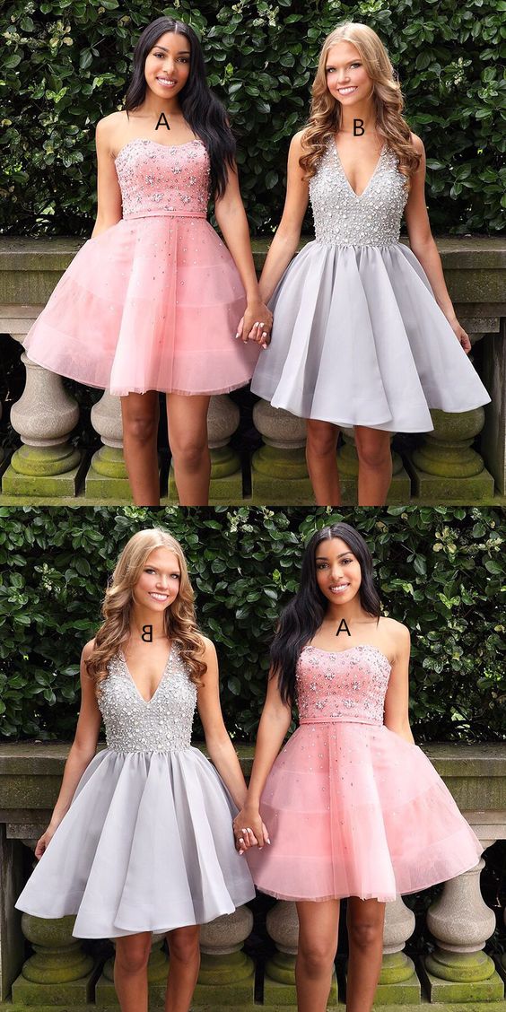 Silver Homecoming Dresses Adelyn Pink Dancing Dresses Sweet 16 Dresses 3084