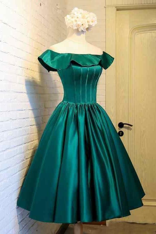 2024 Off Shoulder Homecoming Dresses Holly Green 3640