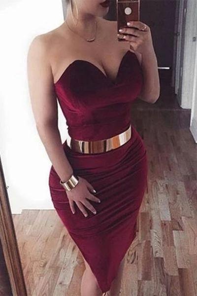 Sexy Burgundy Mermaid Short Party Dress Jazmyn Homecoming Dresses 4449