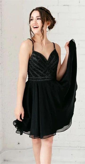 Little Black Short Mackenzie Homecoming Dresses 4521