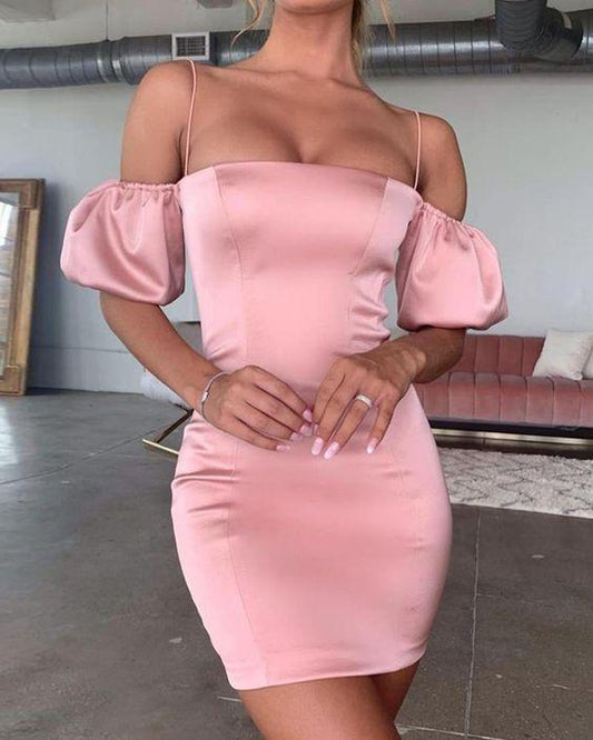 Short Danika Pink Homecoming Dresses 6129